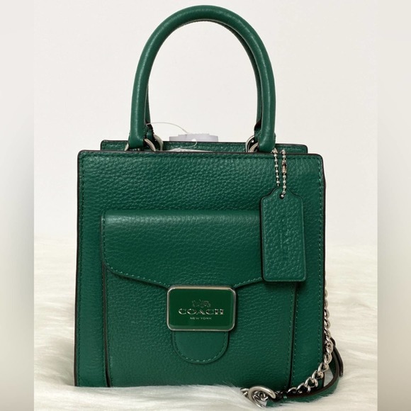 Coach Handbags - New Coach Mini Pepper Crossbody / Refined Pebble Leather / Green